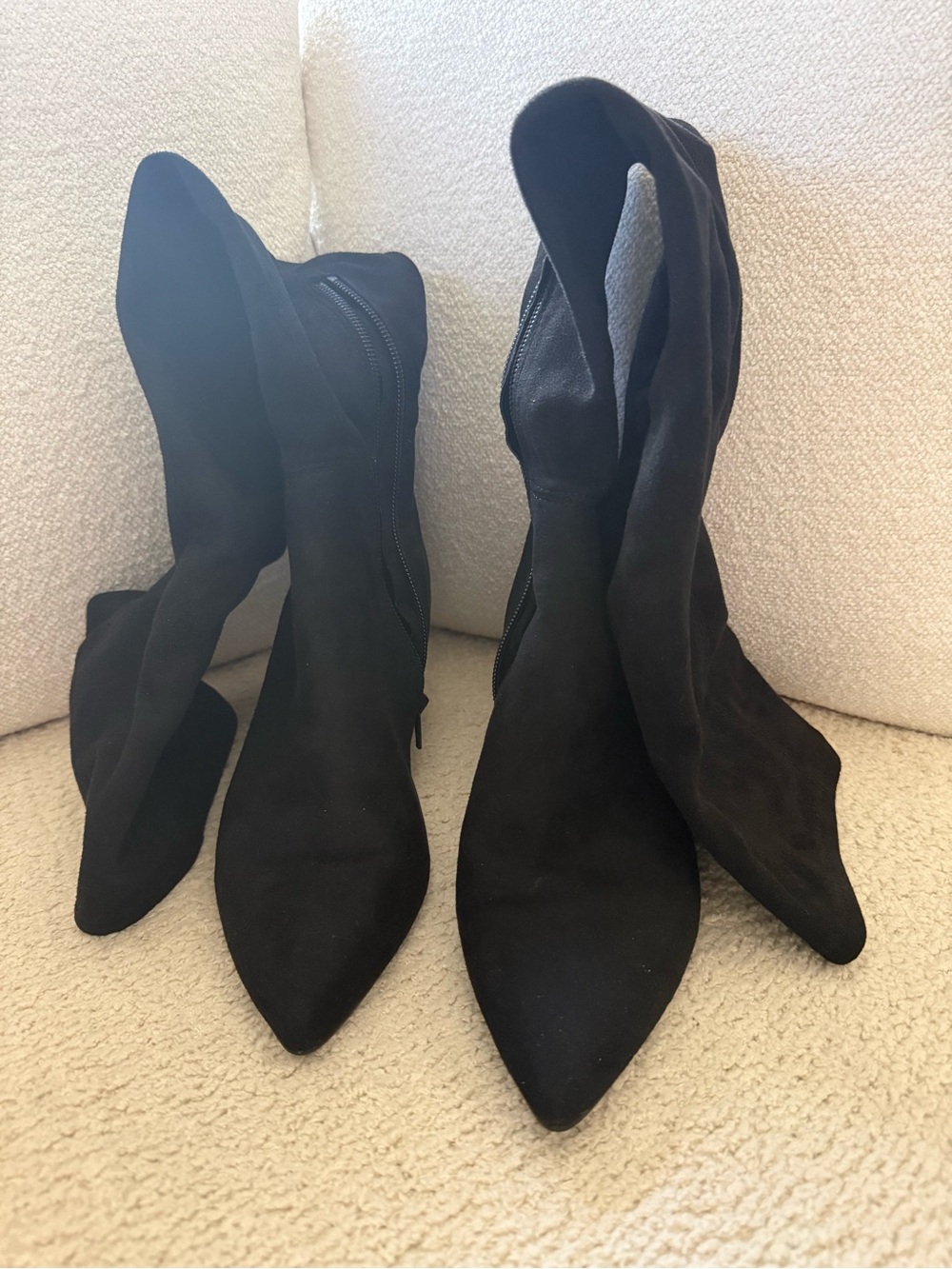 Steve Madden Black Pointed-Toe Suede Women's Boots